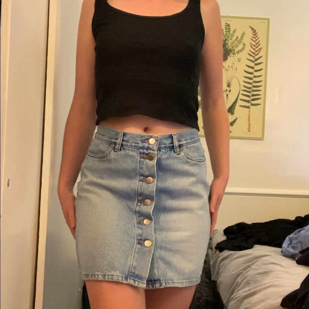 High-waisted Jean skirt